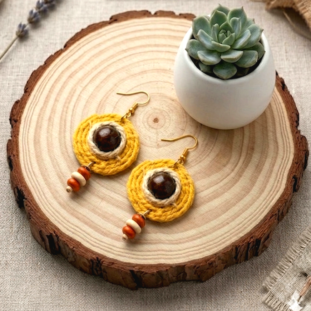 Boho Jute Earrings