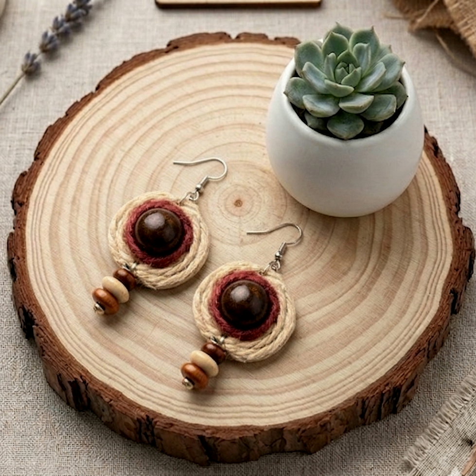 Boho Jute Earrings