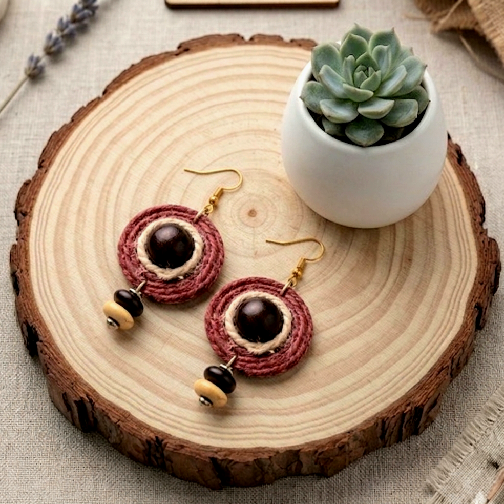 Boho Jute Earrings