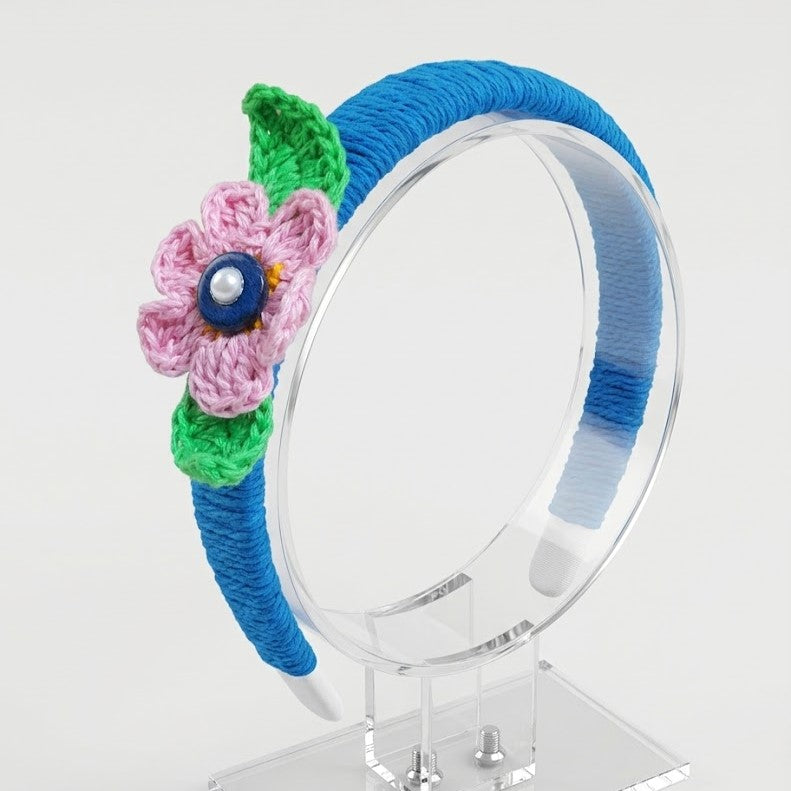 Crochet Flower Hairband – Handmade Hair Accessory for Girls & Women