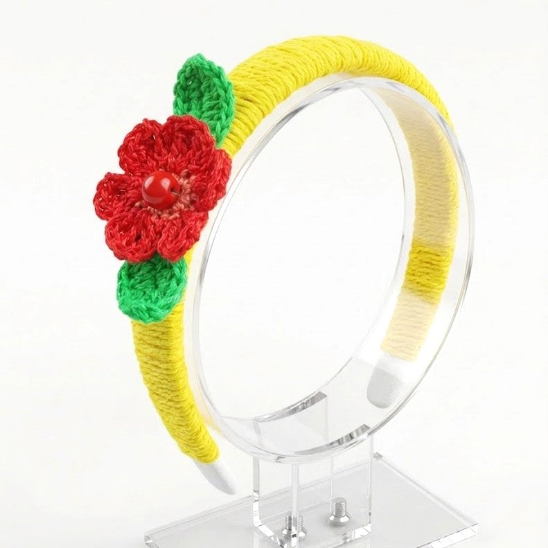 Crochet Flower Hairband – Handmade Hair Accessory for Girls & Women