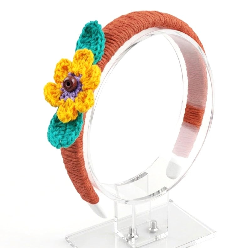 Crochet Flower Hairband – Handmade Hair Accessory for Girls & Women