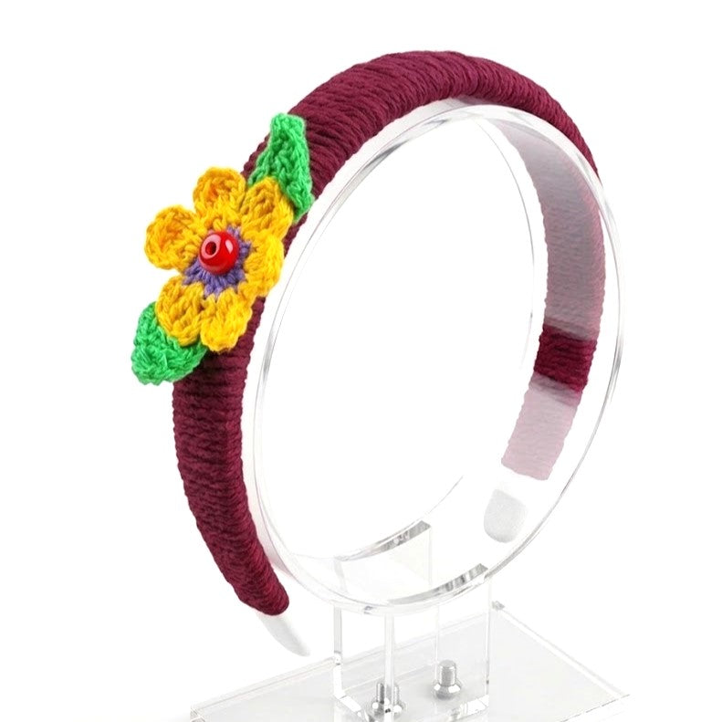 Crochet Flower Hairband – Handmade Hair Accessory for Girls & Women