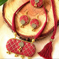 Handmade Woven Silk Fabric Ethnic Jewellery Sets